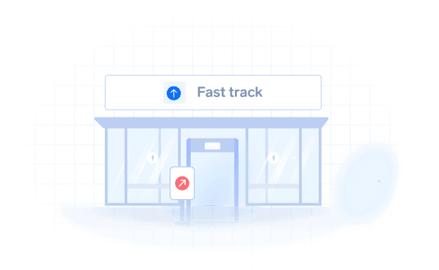 Fast Track på utvalda flygplatser